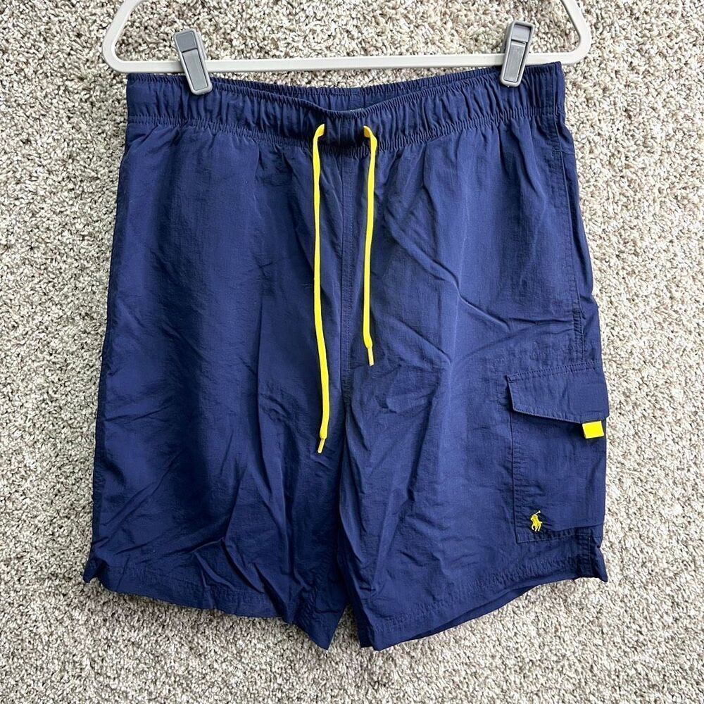 POLO Ralph Lauren Swim Trunks Men’s Medium Blue Nylon 8.5”
